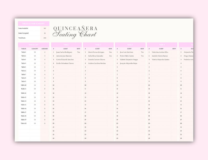 free-quincea-era-planning-spreadsheet-the-ultimate-quince-to-do-list-princesa-paloma for Free Printable Quinceanera Planning Guide FREE Quinceañera planning spreadsheet | The ultimate Quince to-do list – Princesa Paloma for Free Printable Quinceanera Planning Guide